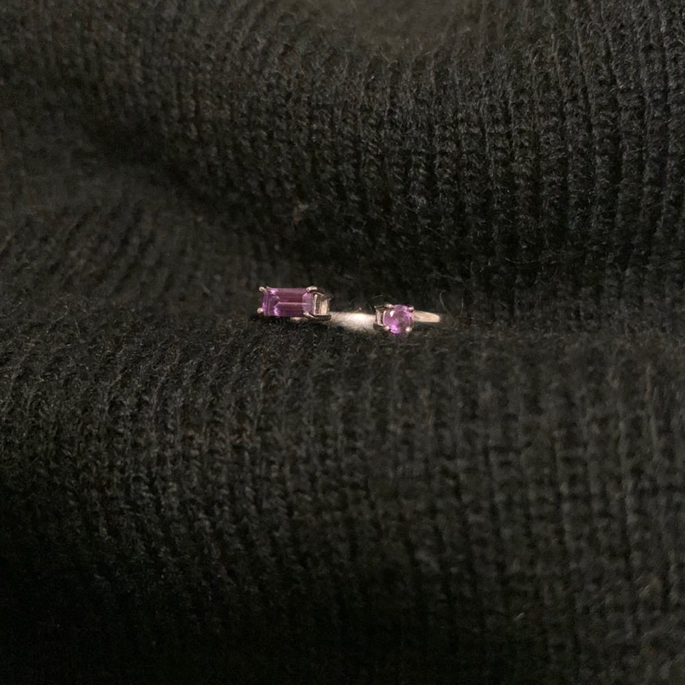 Stackable amethyst ring